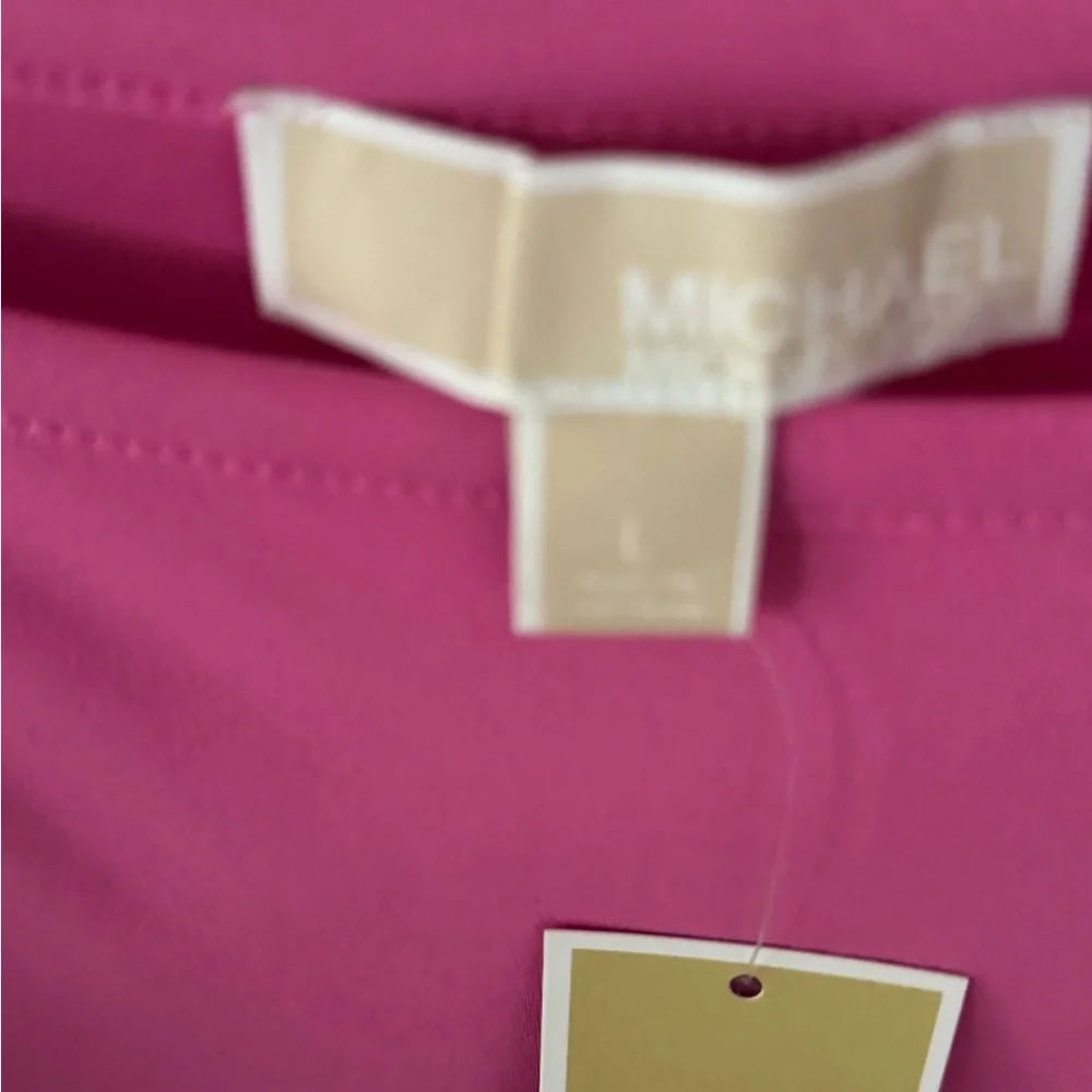 NWT Michael Kors Women’s Cold Shoulder Gold Hardware Deep Vibrant Pink